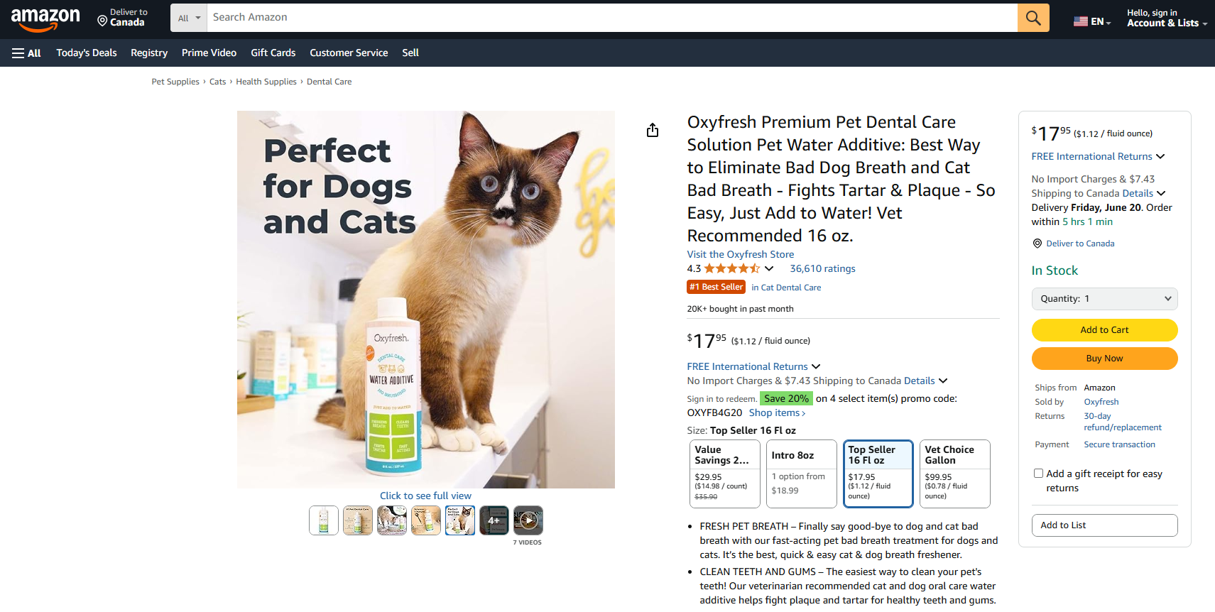 Dental Water Additives